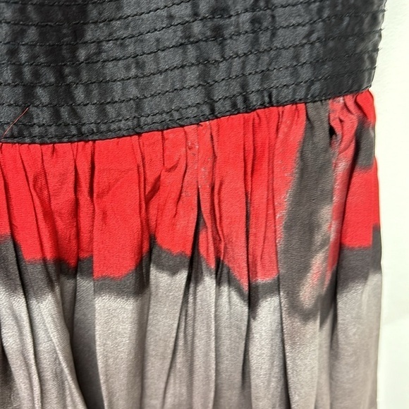 ZARA WOMAN gray sleeveless dress A-line skirt size S gray, black and red color - Picture 12 of 16